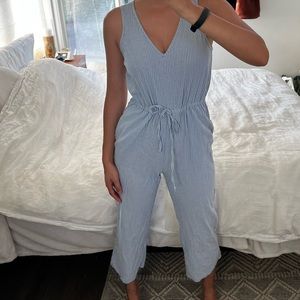 DREW  striped cotton jumpsuit XS Made in USA
